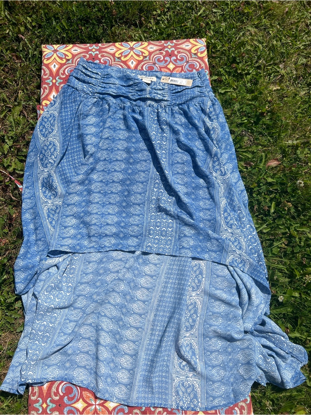 Ariat Blue Paisley Panel Maxi Skirt - Picture 4 of 9